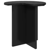 vidaXL Stranska miza Črni hrast O 39 x 38 cm Inženirski les