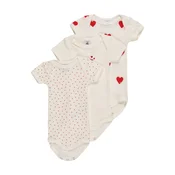 PETIT BATEAU Pajac/bodi rdeča/bela