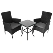MONSTER JardA bistro set iz ratana črn, (21571451)