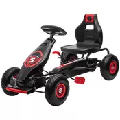 Homestar Gokart Nastavljivo sedež 121x58x61 cm Rdeča
