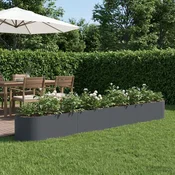 Povišeni vrtni krevet Antracit 380 x 40 x 40 cm Celik