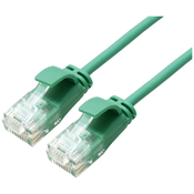 ROLINE Roline 21.15.3932 RJ45 omrežni kabel\, Patch kabel CAT 6a U/UTP 0.50 m zelena 1 kos, (20420050)