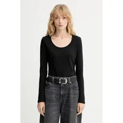 Bombažna majica z dolgimi rokavi Calvin Klein