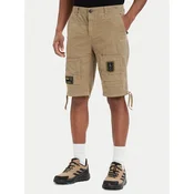 Aeronautica Militare Kratke hlače iz tkanine 261BE0041UCT01122 Bež Regular Fit