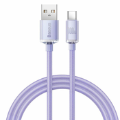 Kabel Baseus Crystal Shine USB kabel na USB-C, 5A, 1,2m (ljubicasti)