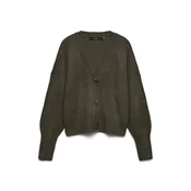 VERO MODA Pletena jopa VMLea temno zelena