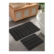 Lessentiel Maison Set prostirki za kupatilo Yeni Cizgili, 2 Komada, Bela