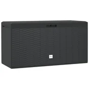 Vidaxl Vrtna škatla za shranjevanje antracitna 114x47x60 cm