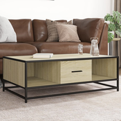 Stolic za kavu boja hrasta sonome 100x57x35 cm od drva i metala
