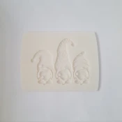 KREATIVNI SLATKIŠI Modla za kolace i ukrase Patuljci sa srcem, 10 cm, Bela