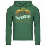 Superdry & Co Sweater majica OUTDOORS MOUNTAIN  kestenjasto smeda / senf / smaragdno zelena / pastelno zelena