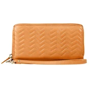 Novcanik ženski 2u1 od prave govede kože 21x11,1x3,7 cm braon