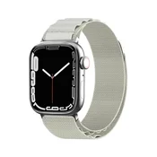 shumee Pašček z zaponko iz alpskega jekla za Apple Watch 42/44/45/49 mm srebrn