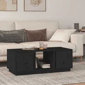 Stolic za kavu crni 110 x 50 x 40 cm od masivne borovine