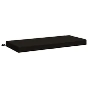 Vidaxl Blazina za klop SOEST 100% poliester Črna 110 x 50 x 8 cm