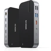 MOKiN Laptop Docking Station 16-v-1 - 3x HDMI, 3 monitorji, USB-C Hub