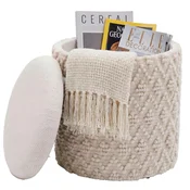 Livetastic TABURE, tekstil krem barve
