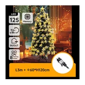 Aigostar - LED zunanji božični smreček 125xLED/6W/230V/8 funkcij 120cm IP44 topla bela