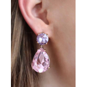Elegantni viseči uhani, ART358, roza