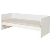 VIHALS Dnevni krevet s 1 dušekom, bela/Vannareid vrlo tvrdo, 80x200 cm