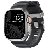 Nomad NON Rocky Point Band usnjeni pašček za Apple Watch, naraven/črna, 145-195 mm
