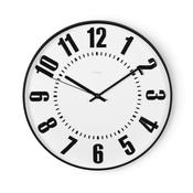 HAMA Stenska ura z črnimi številkami, tiha, O 35 cm