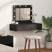 Toaletni stol s ladicama Crna 83 x 40 x 70 cm Konstruirano drvo