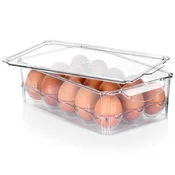 shumee Posoda za 15 jajc Egg Box Kuhinjski organizator za hladilnik z možnostjo zaklepanja