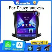 Srnubi 9.7” Android 11 Car Radio for Chevrolet Cruze J300 2008-2012 Multimedia Player GPS 2din Carplay Auto Stereo DVD Head Unit