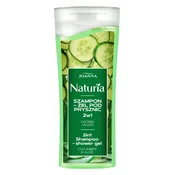 Joanna Naturia šampon-gel za prhanje 2v1 - kumara in aloja 100ml