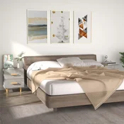 Nocni ormarici 2 kom siva boja betona 40 x 35 x 47,5 cm
