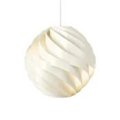 Gubi viseča svetilka Turbo, alabastrno bela sijajna, O 36 cm, - Dnevna soba/jedilnica - Dizajn - alabaster bela sijajna - Aluminij