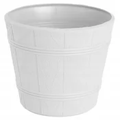 shumee Cvetlični lonček v imitaciji lesa 00 bel OBLIKOVALNA PLASTIKA