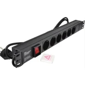 ExeLink Razvodni PDU panel za rack 19 in, sa 6 uticnih mesta, kabl 2m (aluminijum)