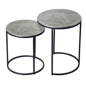 SET STOLICA srebrne boje metal