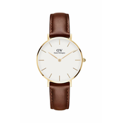 Sat Daniel Wellington Petite 32 St Mawes za žene, boja: smeda