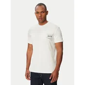 Tommy Jeans Majica Signature Logo Peached  bela