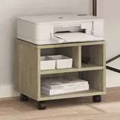 Vidaxl vidaXL Stojalo za tiskalnik s kolesi sonoma hrast 41x32x34,5 cm