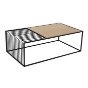 Klubska mizica Kailua 2334 Črna, Oreh, 40x40x120cm, MDF plošča, Kotna