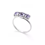 Ženski victoria cruz celine tree minis violet prsten sa swarovski ljubicastim kristalom ( a3246-31a )