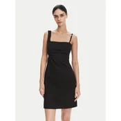 HUGO Vsakodnevna obleka Kutari 50530172 Črna Slim Fit