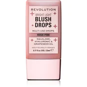 Makeup Revolution Bright Light Blush Drops tekoče rdečilo odtenek Pink Rosie 23 ml