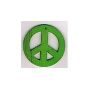 Drveni privezak „peace“ zeleni