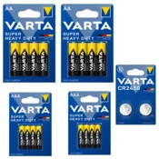 shumee VARTA SHD Zn-C komplet baterij AAA 4x2, AA 4x2 in CR2450 3V litijeve 2x1