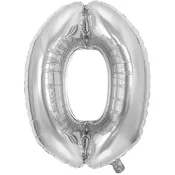 Balon Festa - Broj 0, 81 cm, srebrni