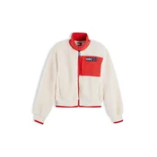 Tommy Jeans Jopa iz flisa živo rdeča/bela
