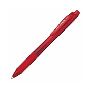 Pentel Energel X, Uvlaciva gel olovka, Crveno, Crveno, Proziran, Plastika, Guma, Guma, Ambidekster