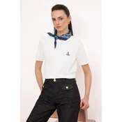 Trendyol Majica modra / bela