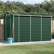 Greatstore Vrtna lopa zelena 191x300x198 cm pocinkano jeklo