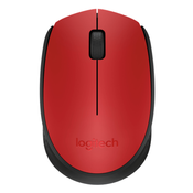 LOGITECH LOGITECH M170 rdeča Bluetooth USB 1000 DPI USB brezžična miška, (21830181)